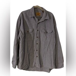 St. John's Bay Men's Gray Button-Up 100% cotton size XL